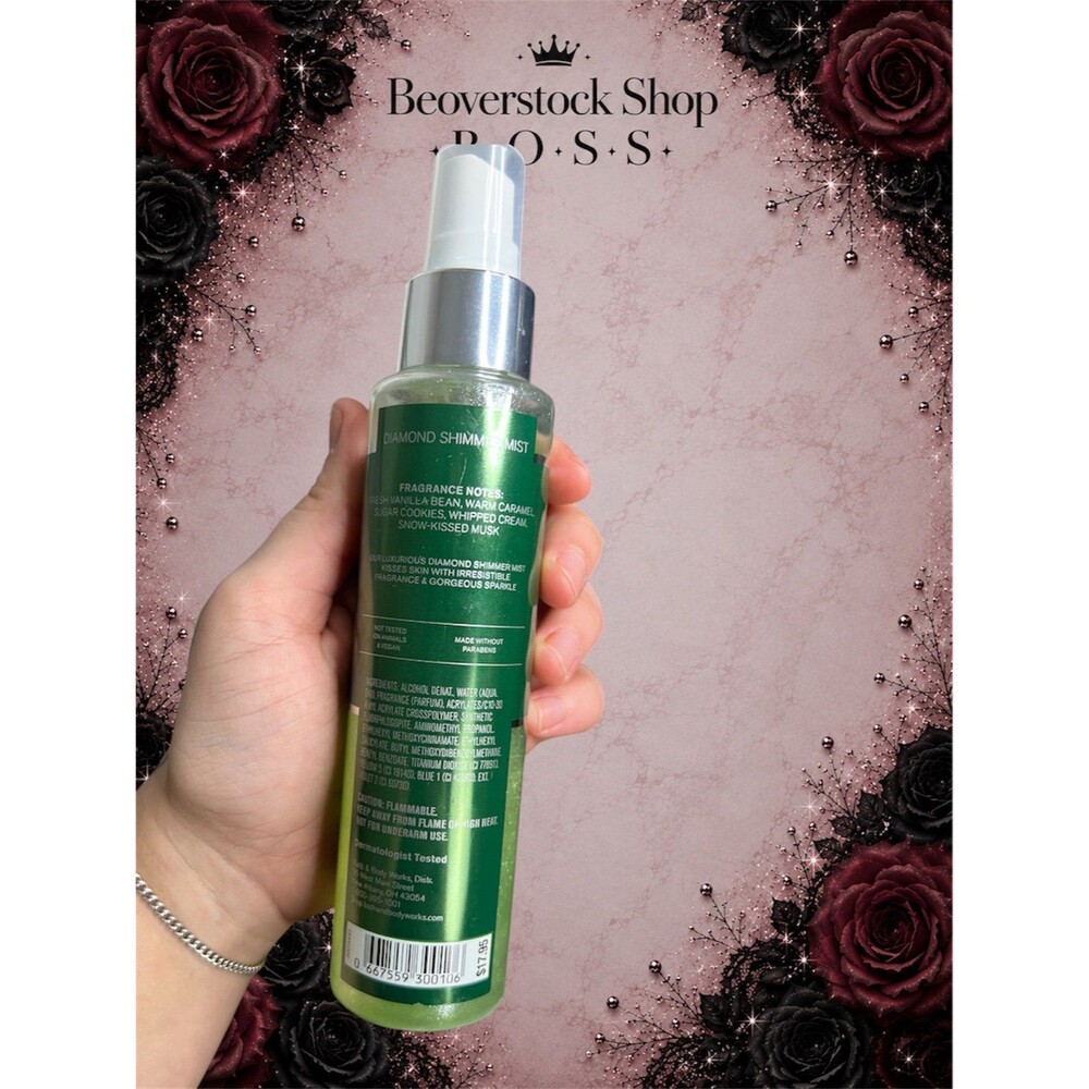 Bath & Body Works Vanilla Bean Noel Diamond Shimmer Mist 4.9 oz - Picture 2 of 4